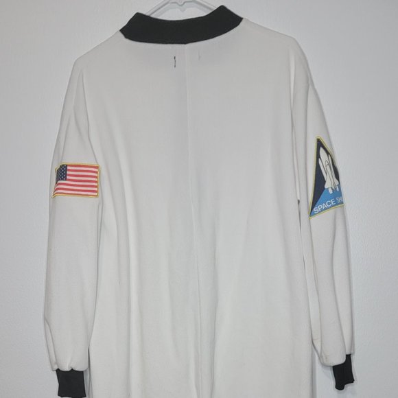 NASA Astronaut One Piece Silver Lilly Pajamas White Sz Adult S Small Halloween - Picture 7 of 7